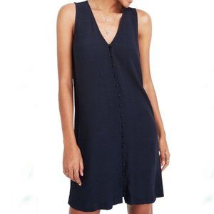 NWT Madewell Navy Button Down Sleeveless Dress